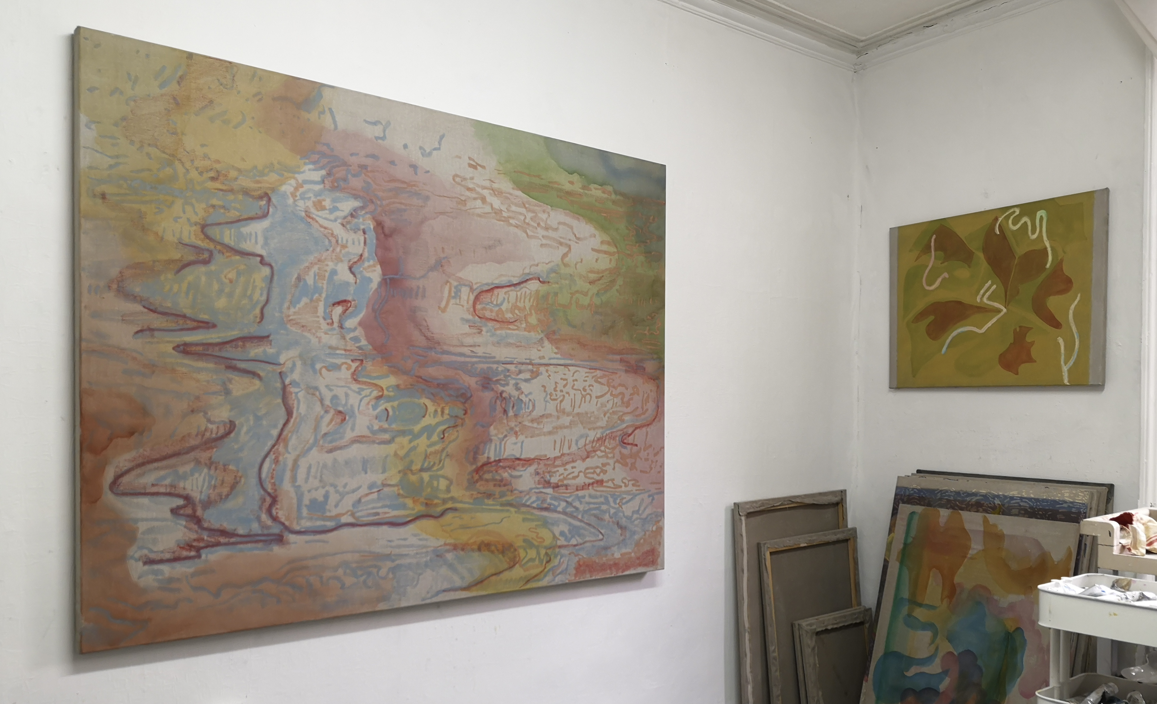 Installation view of 'Culture Night' at Abbey Artist Studios, 2021.